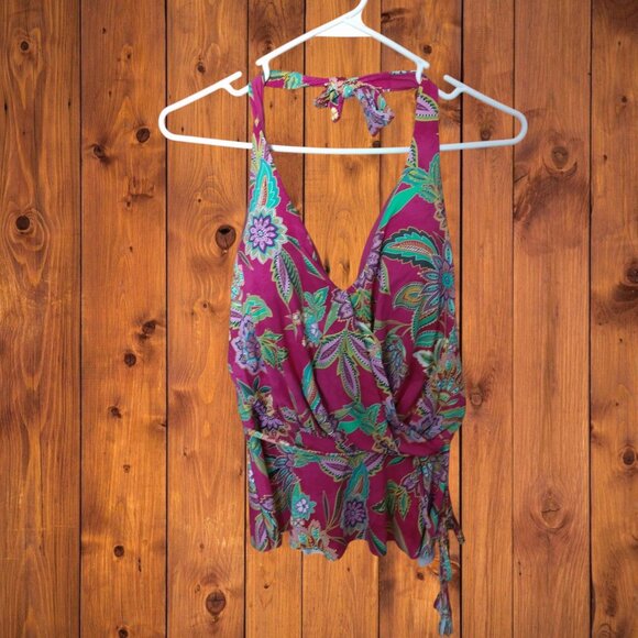 Johnny Was Women's Small 2 Piece Pink Flamingo Tankini/Bikini Set Swim Colorful - Picture 4 of 14